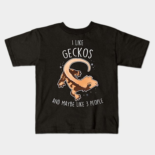 I Like Crested Gecko Lizard Reptile Kids T-Shirt by Psitta